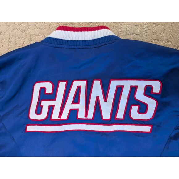 Starter New York NY Giants Jacket Mens Large Blue Embroidered Bomber G3 Apparel - Picture 4 of 12